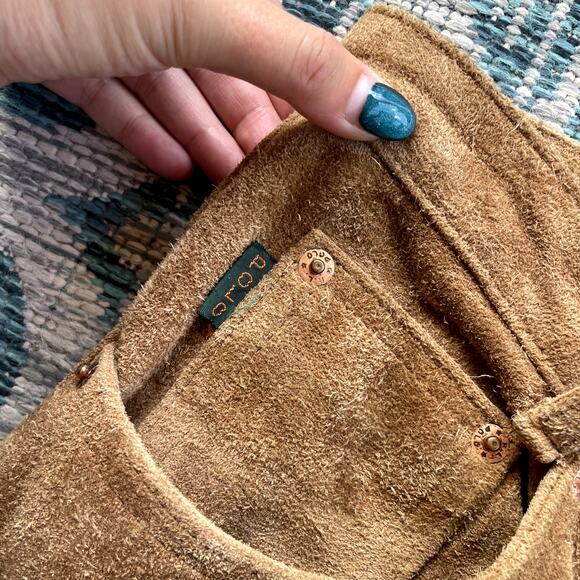 Polo by Ralph Lauren Hunter Brown Genuine Suede Leather Pants - Size 30 - Picture 6 of 14